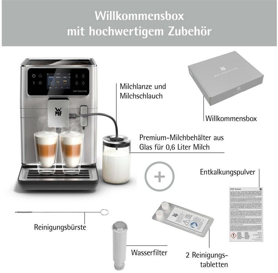 WMF Perfection 680 Kaffeevollautomat mit Milchsystem Edelstahl Cromargan Wifi