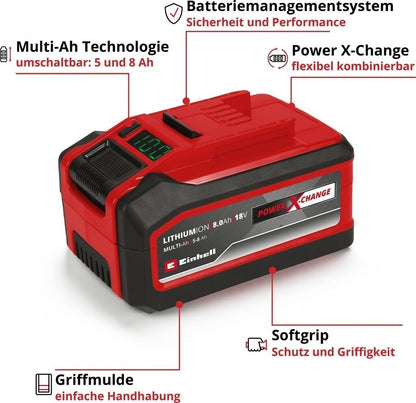Einhell 18V Akku Multi-Ah 5-8. 1350w Ah PXC PLUS kompatibel mit Power X-Change