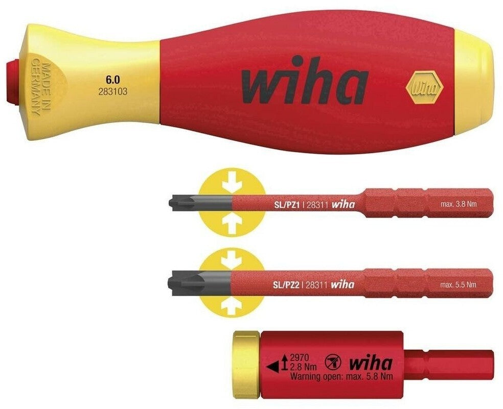 WIHA easyTorque Drehmoment Adapter Set electric 2,8 Nm 4-tlg 29701280S4