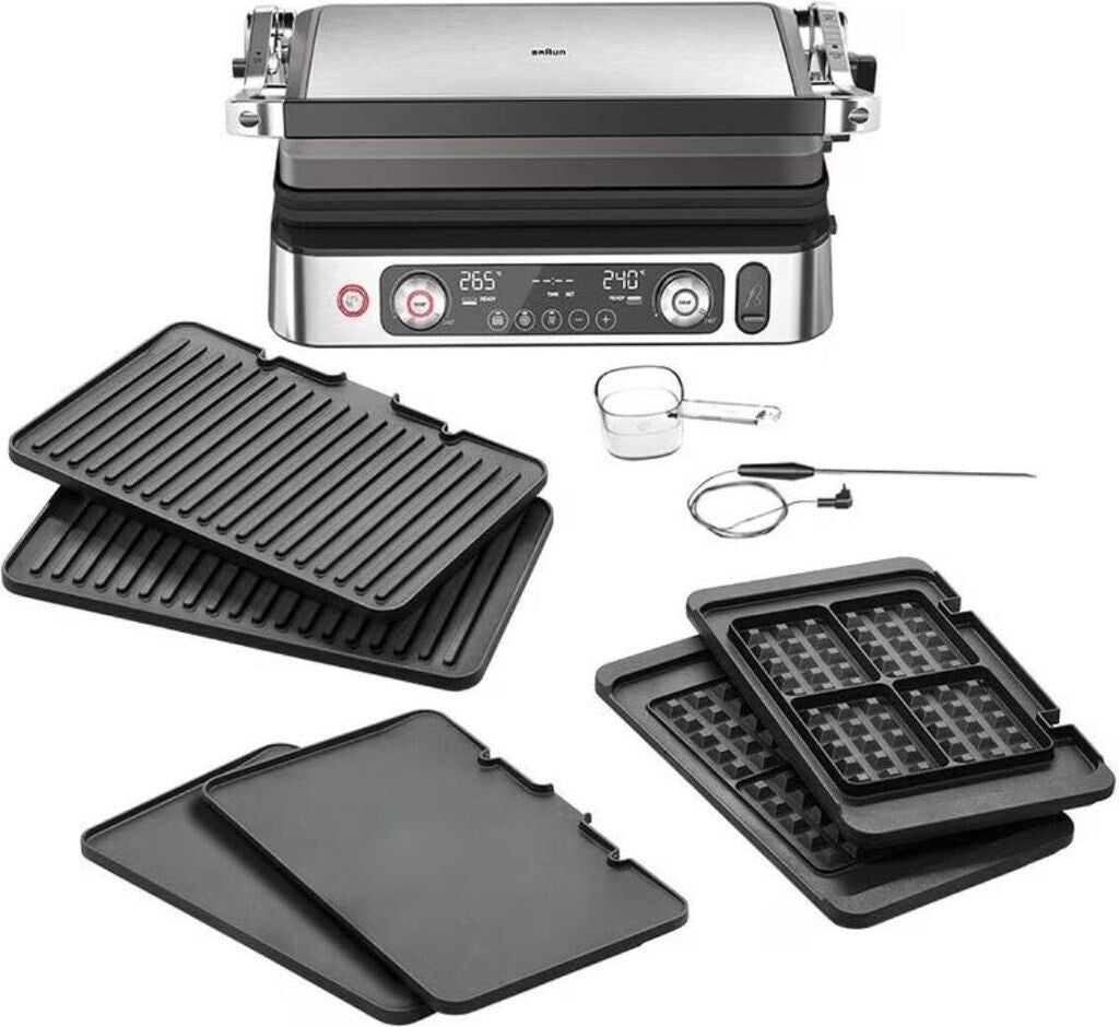 Braun MultiGrill 9 Pro CG9167 Kontaktgrill 2200W Waffelplatten Thermosonde Neu