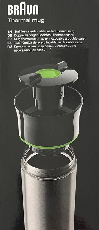 Braun BRSC001 Thermobecher 330ml Edelstahl auslaufsicher 360° Deckel AX13210001