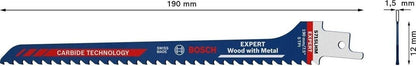 Bosch Expert Säbelsägeblatt S 715 LHM Holz mit Metall 190mm 2608900384