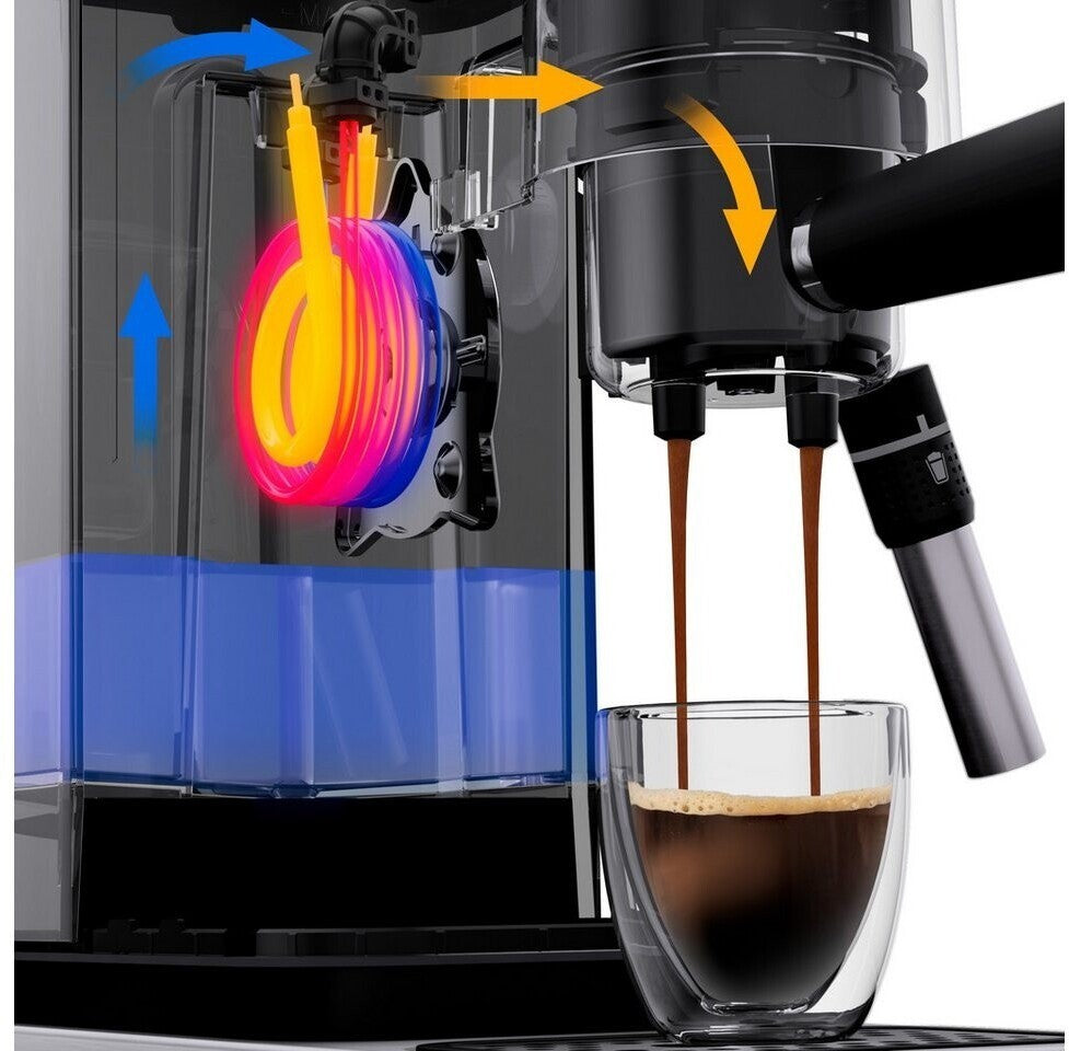 WMF Lono Siebträger 15Bar Espressomaschine 1350W 0413210011 Milchaufschäumdüse