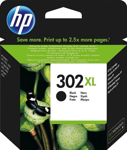 HP 302XL Schwarz Original Druckerpatrone F6U68AE 8,5 ml bis zu 430 Seiten Neu