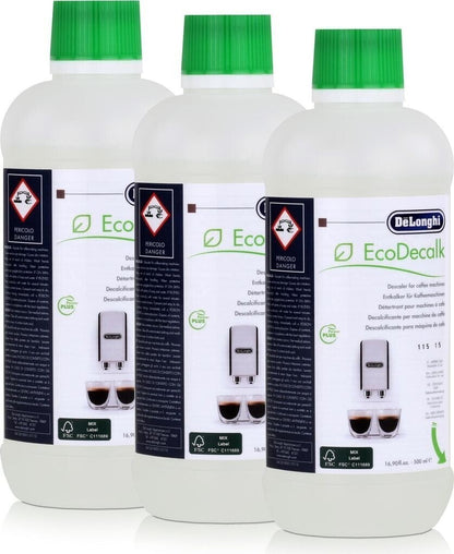 Delonghi EcoDecalk DLSC 500 Entkalker für Kaffeevollautomaten 500ml (3er Pack)