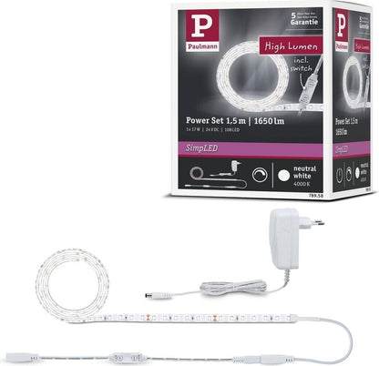 Paulmann SimpLED Power LED Strip Set 1,5m 4000K Neutralweiß 17W Dimmbar 78958