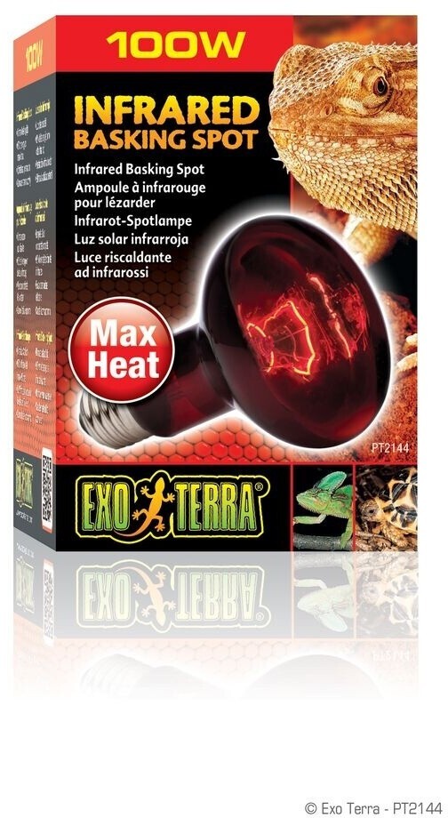 Exo Terra Heat Glo Infrared Heat Lamp R25 100W Terrarium