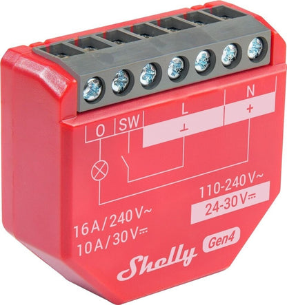 Shelly 1PM Gen4 Smart Relais 16A WLAN Zigbee Matter mit Leistungsmessung