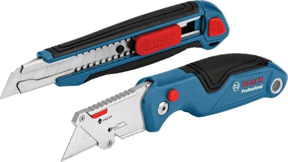 Bosch Professional Messer-Set 2-tlg. Klappmesser Abbrechmesser 1600A016BM Neu