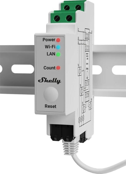 Shelly Pro 3EM 120A 3-Phasen Stromzähler WLAN LAN Bluetooth DIN-Schiene 38002352
