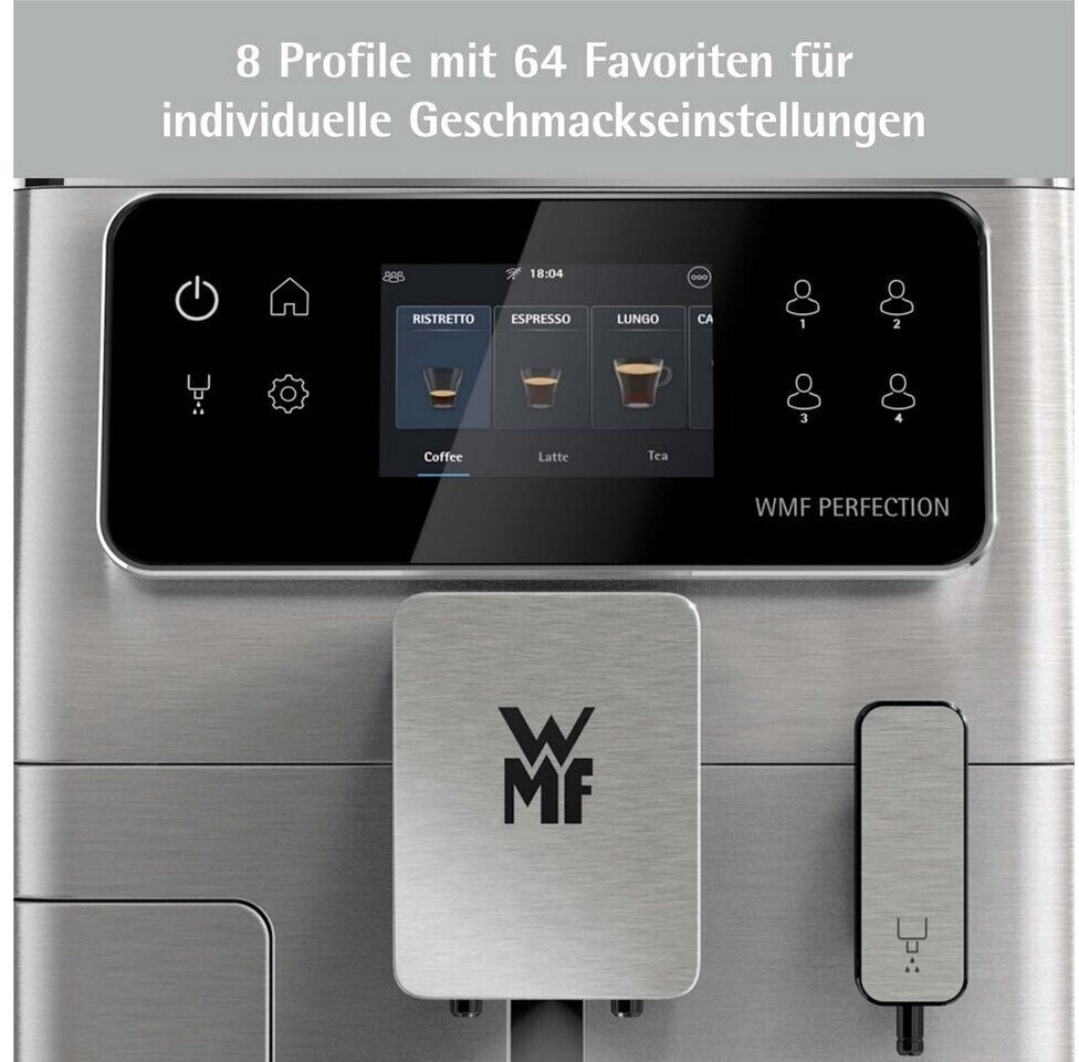 WMF Perfection 680 Kaffeevollautomat mit Milchsystem Edelstahl Cromargan Wifi