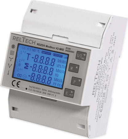 Reltech RDZD5 MID Drehstromzähler digital 100A Modbus DIN Schiene