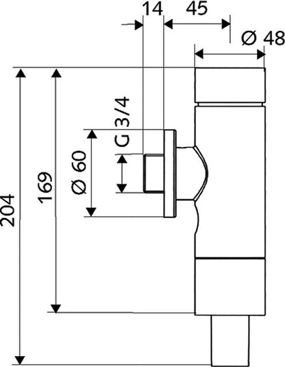 Schell WC Druckspüler Schellomat Basic 3/4" DN20 Spüler Spülarmatur 022470699