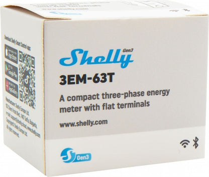 Shelly 3EM 63T Gen3 3 Phasen Energiemesser WLAN Bluetooth