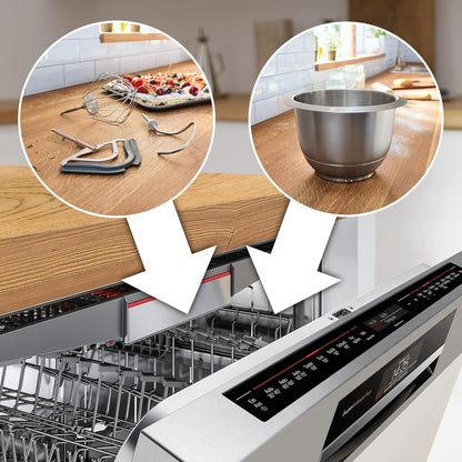 Bosch MUM5XW34 Küchenmaschine Serie4 1000W 3,9l Edelstahlschüssel Weiß/Champagne