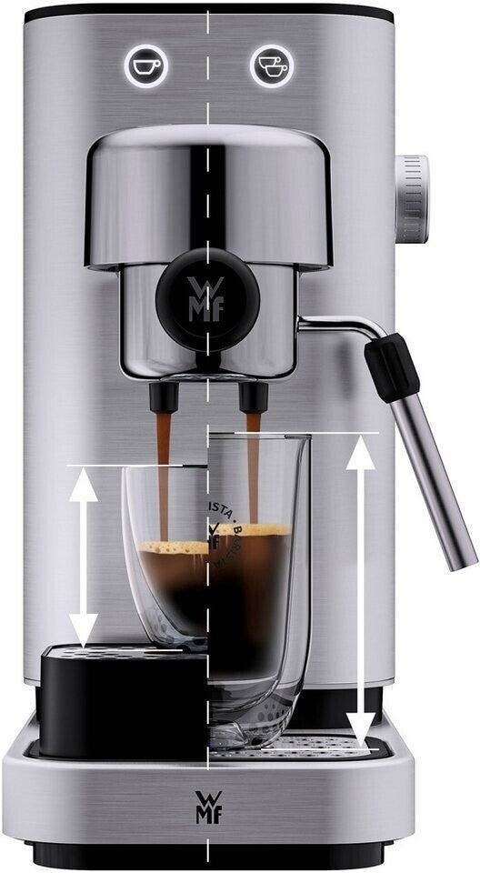 WMF Lono Siebträger 15Bar Espressomaschine 1350W 0413210011 Milchaufschäumdüse