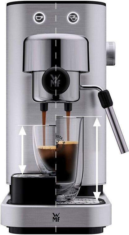 WMF Lono Siebträger 15Bar Espressomaschine 1350W 0413210011 Milchaufschäumdüse