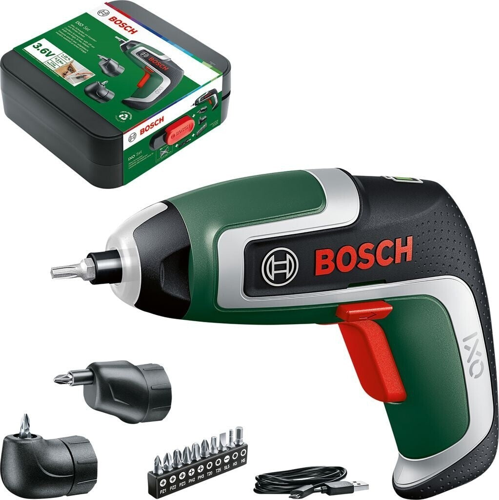 Bosch IXO 7 Akku-Schrauber 3.6 V Li-Ion inkl. Zubehör 06039E0001 Box&Ladekabel