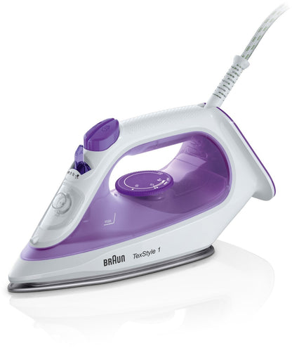 Braun TexStyle 1 SI 1080 VI Dampfbügeleisen Violett/Weiß 2000 Watt SuperCeramic