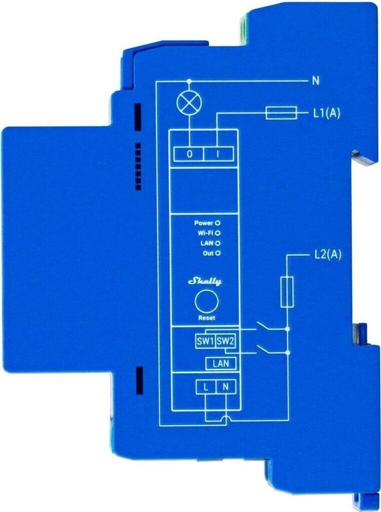 Shelly Pro 1 WLAN LAN Bluetooth Relais Hutschiene potentialfrei 16A