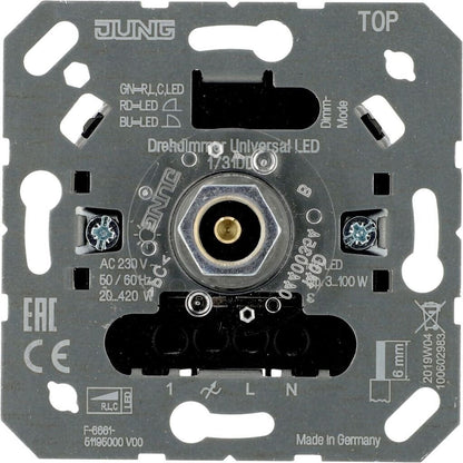 JUNG 1731DD Drehdimmer Universal LED Unterputz mit Nebenstelleneingang