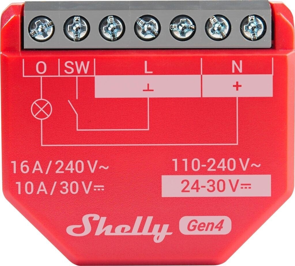 Shelly 1PM Gen4 Smart Relais 16A WLAN Zigbee Matter mit Leistungsmessung