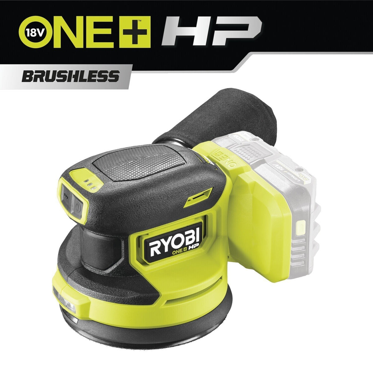 Ryobi RROS18C-0 ONE+ HP 18V Brushless Akku-Exzenterschleifer 125mm Solo Neu