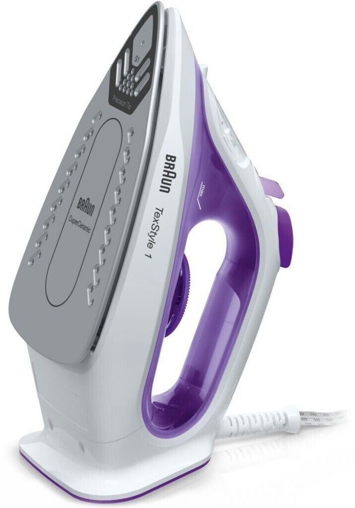 Braun TexStyle 1 SI 1080 VI Dampfbügeleisen Violett/Weiß 2000 Watt SuperCeramic