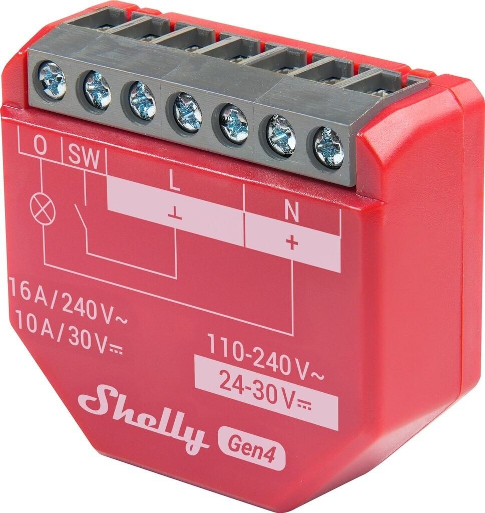 Shelly 1PM Gen4 Smart Relais 16A WLAN Zigbee Matter mit Leistungsmessung
