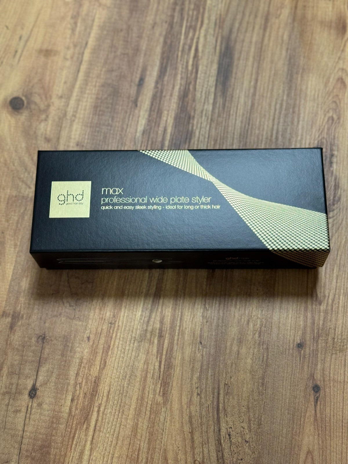 ghd Max Styler Glätteisen Schwarz breite Platten für langes dickes Haar (Neu)