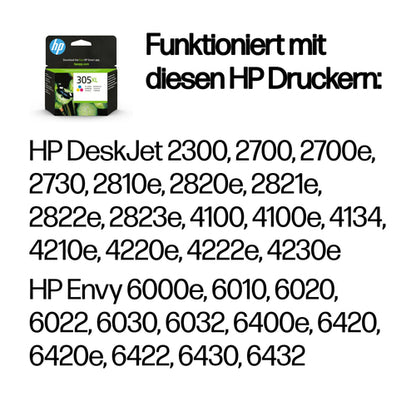 HP 305XL Tintenpatrone Dreifarbig hohe Reichweite bis 200 Seiten 5 ml für Envy – Produktbild 4