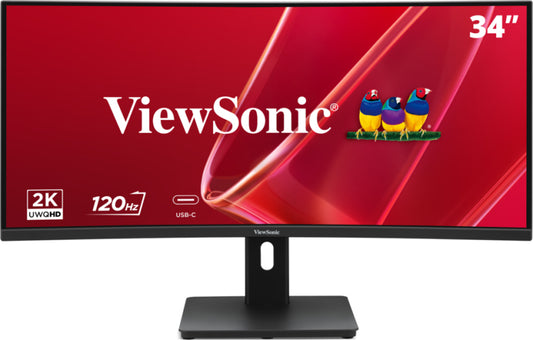 ViewSonic VA3420C-2 Curved Monitor 34 Zoll UWQHD 120 Hz USB-C KVM HDR10 Office – Produktbild 1