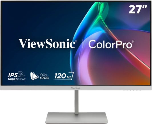 ViewSonic ColorPro VP2766-2K-W Monitor 27 Zoll QHD IPS 120 Hz USB-C Weiß Pivot – Produktbild 1