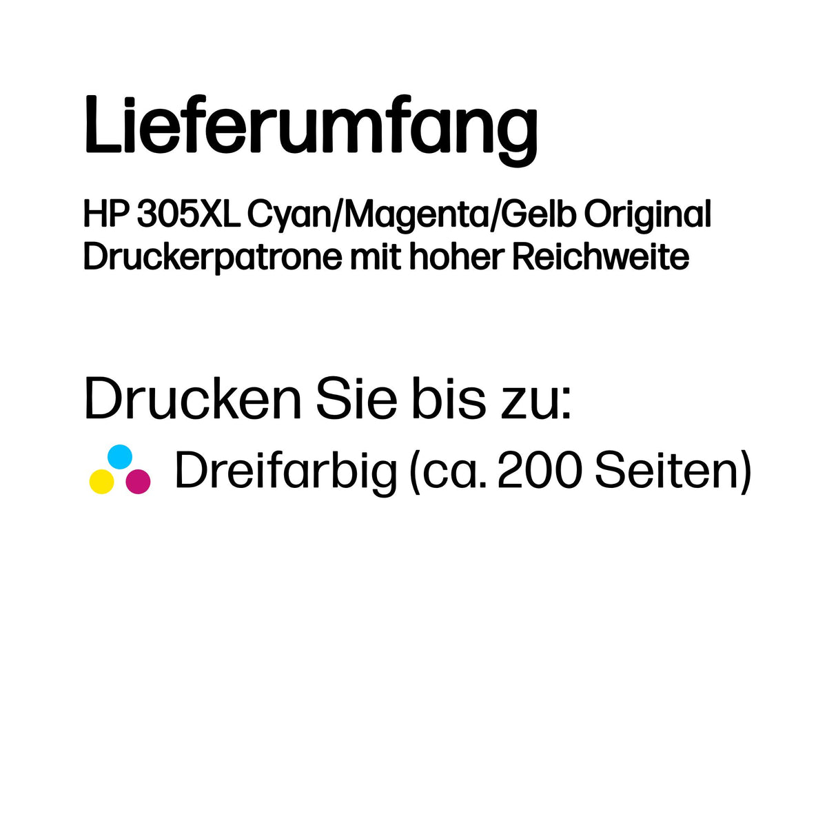 HP 305XL Tintenpatrone Dreifarbig hohe Reichweite bis 200 Seiten 5 ml für Envy – Produktbild 5