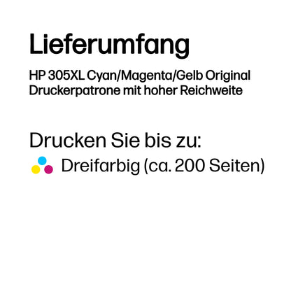 HP 305XL Tintenpatrone Dreifarbig hohe Reichweite bis 200 Seiten 5 ml für Envy – Produktbild 5