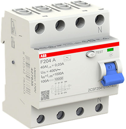 ABB F204A-40/0,03 FI Schutzschalter 4-polig 40 A 30 mA Typ A Original Neuware – Ansicht 4