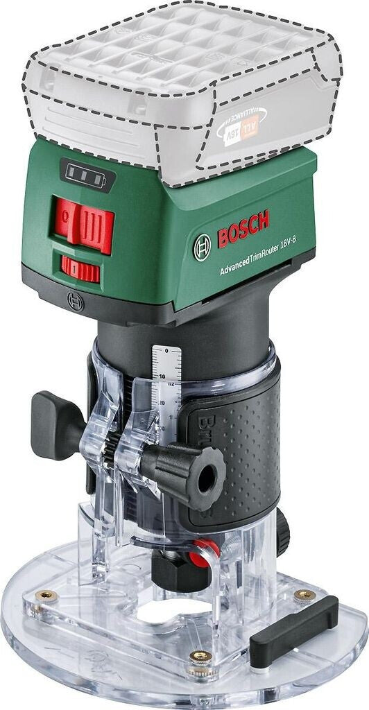 Bosch AdvancedTrimRouter 18V-8 Akku-Kantenfräse Solo Brushless-Motor ohne Akku