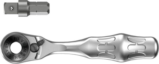 Wera 8001 A Zyklop Mini 1 Bit-Ratsche 1/4 Zoll 1/4-Zoll-Aufnahme Umschalthebel