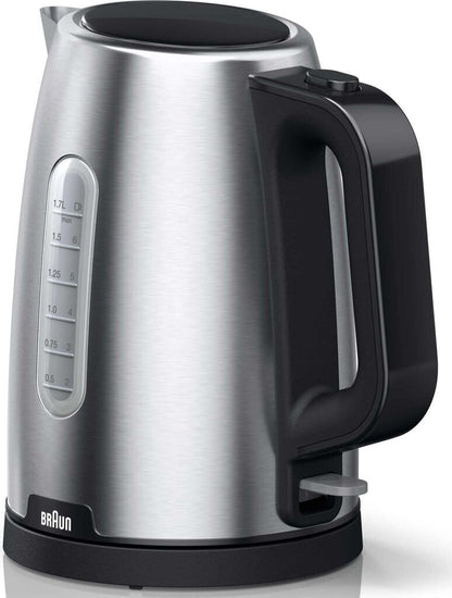 Braun PurShine WK1500BK Wasserkocher 1,7L 2200W Edelstahl Schwarz Küche Neu