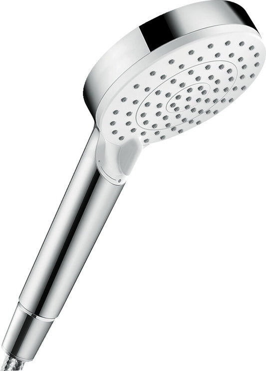 Hansgrohe Crometta Vario EcoSmart Handbrause 100 mm Weiß/Chrom 100-mm-Brausekopf
