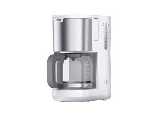 Braun PurShine KF1500WH Filterkaffeemaschine 1,25 l 1000 W in Weiß mit Glaskanne – Produktbild 1