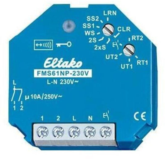 Eltako FMS61NP-230V Funk-Multifunktionsaktor 1+1 Schließer nicht potenzialfrei