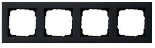 Gira E2 Abdeckrahmen 4-fach Schwarz matt System 55 021409 Original Neuware 4er