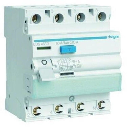 Hager CDS463D FI Schutzschalter 4-polig 63 A 30 mA Typ A QuickConnect Neuware