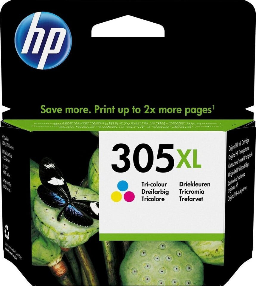 HP 305XL Tintenpatrone Dreifarbig hohe Reichweite bis 200 Seiten 5 ml für Envy