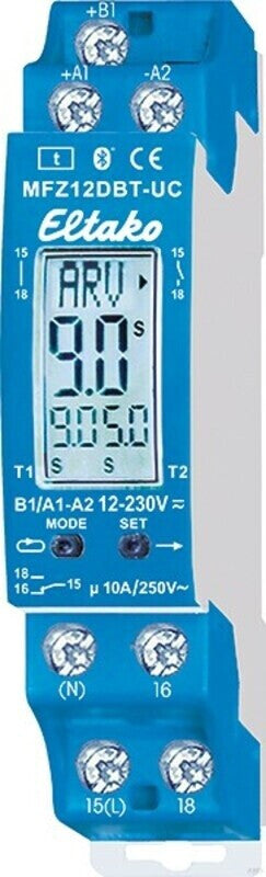 Eltako MFZ12DBT-UC Digitales Zeitrelais 18 Funktionen 1 Wechsler 10 A Bluetooth