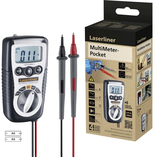 Laserliner MultiMeter-Pocket Digital-Multimeter CAT III 1000 V 2000 Counts