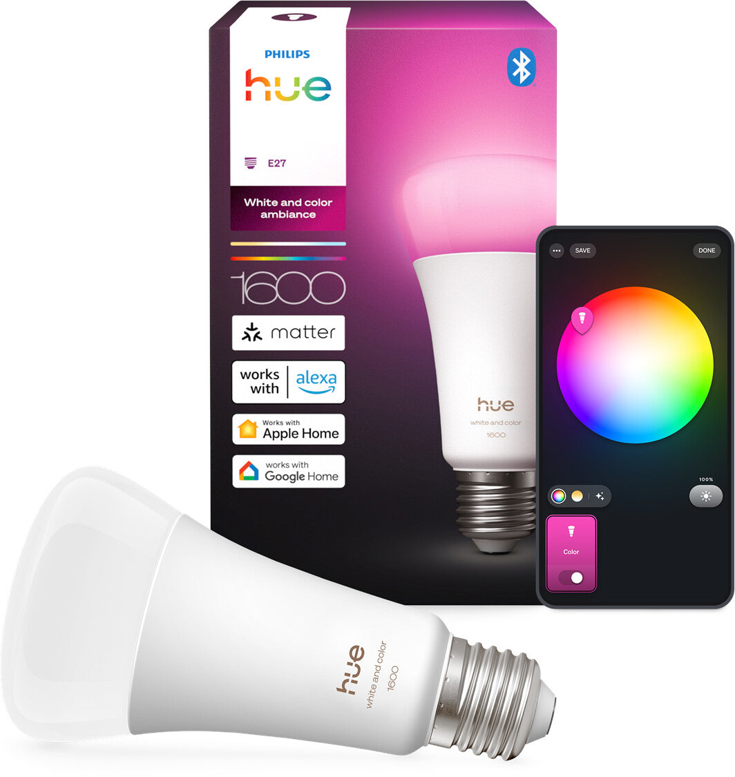 Philips Hue A67 White & Color 1.600 lm E27 smarte Beleuchtung mit App und Sprach – Bild 3