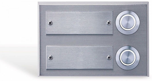REV Ritter REV LED Klingeltaster 2-fach Metall 0083656302 – Ansicht 1