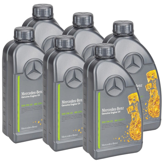 Mercedes-Benz Motoröl SAE 0W-20 MB 229.71 6x 1 Liter A000989340911ABAE Set Set